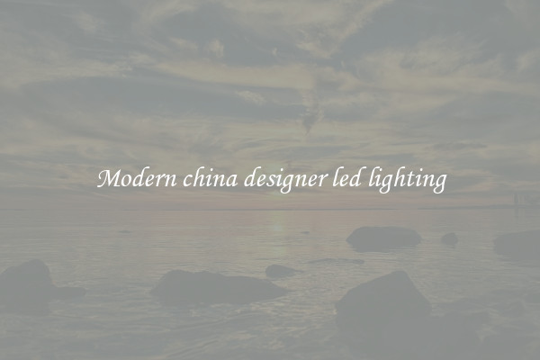 Modern china designer led lighting