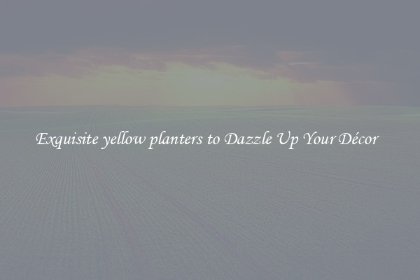 Exquisite yellow planters to Dazzle Up Your Décor  