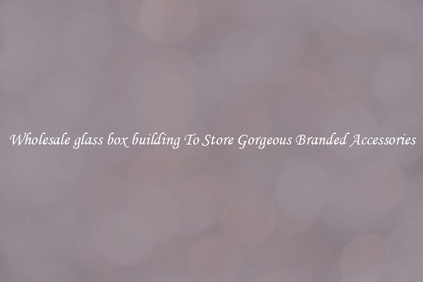 Wholesale glass box building To Store Gorgeous Branded Accessories