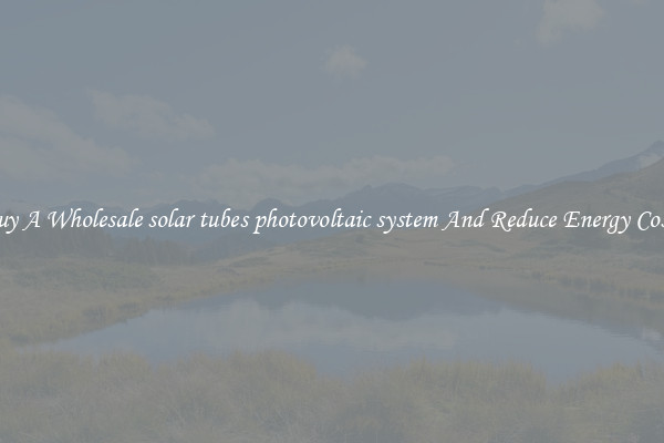 Buy A Wholesale solar tubes photovoltaic system And Reduce Energy Costs
