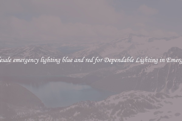 Wholesale emergency lighting blue and red for Dependable Lighting in Emergencies