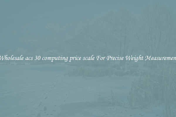 Wholesale acs 30 computing price scale For Precise Weight Measurement
