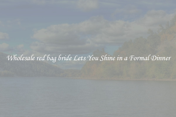 Wholesale red bag bride Lets You Shine in a Formal Dinner