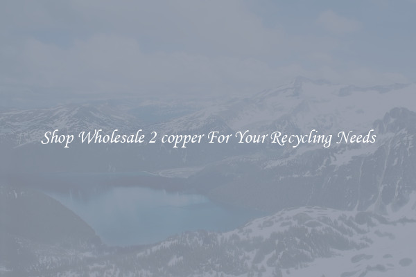Shop Wholesale 2 copper For Your Recycling Needs