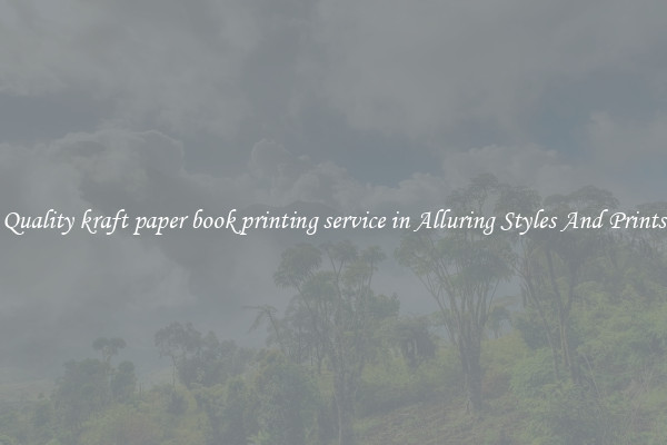Quality kraft paper book printing service in Alluring Styles And Prints