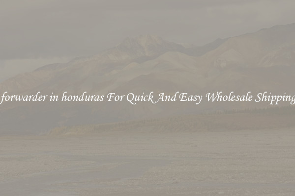 forwarder in honduras For Quick And Easy Wholesale Shipping
