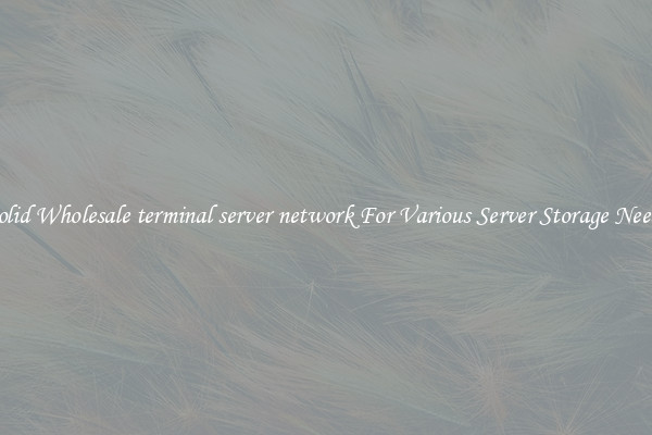 Solid Wholesale terminal server network For Various Server Storage Needs