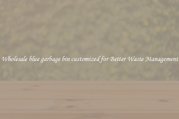 Wholesale blue garbage bin customized for Better Waste Management