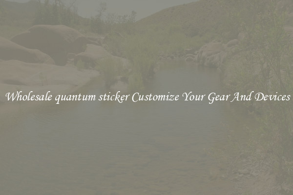 Wholesale quantum sticker Customize Your Gear And Devices