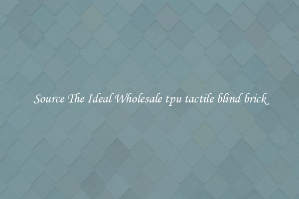 Source The Ideal Wholesale tpu tactile blind brick