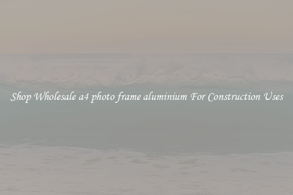 Shop Wholesale a4 photo frame aluminium For Construction Uses