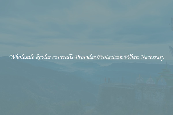Wholesale kevlar coveralls Provides Protection When Necessary